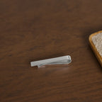Polished Silver Tone Minimalist Men's Tie Clip