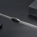 Men's Stainless Steel Box Chain Bar Bracelet