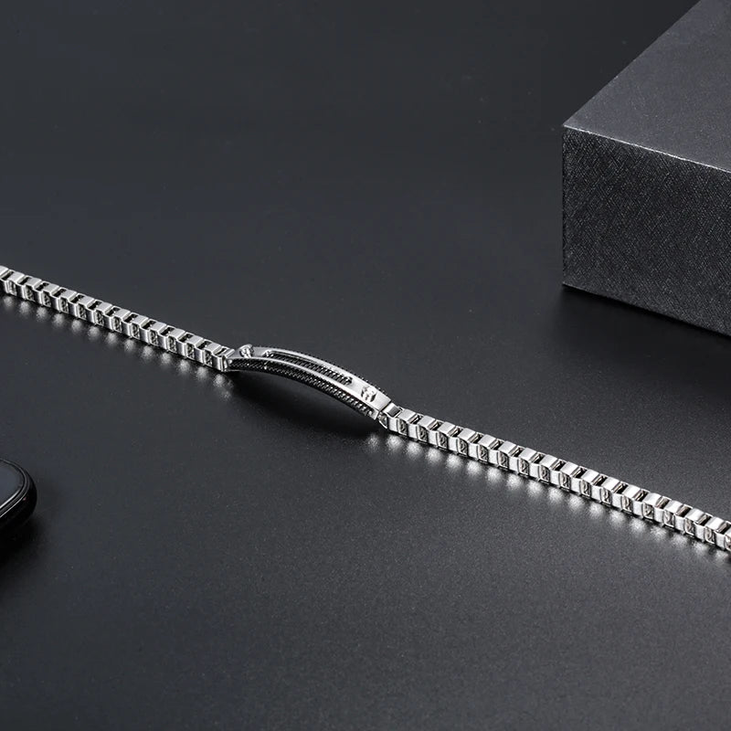 Silver-Tone Box Link Bracelet II