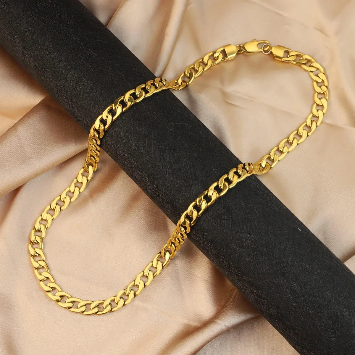 Gold-Tone Stainless Steel Miami Cuban Link Chain