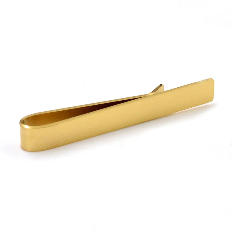 Men's Brushed Gold Tone Tie Clip