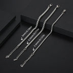 Polished Silver Box Link Adjustable Chain Bracelet