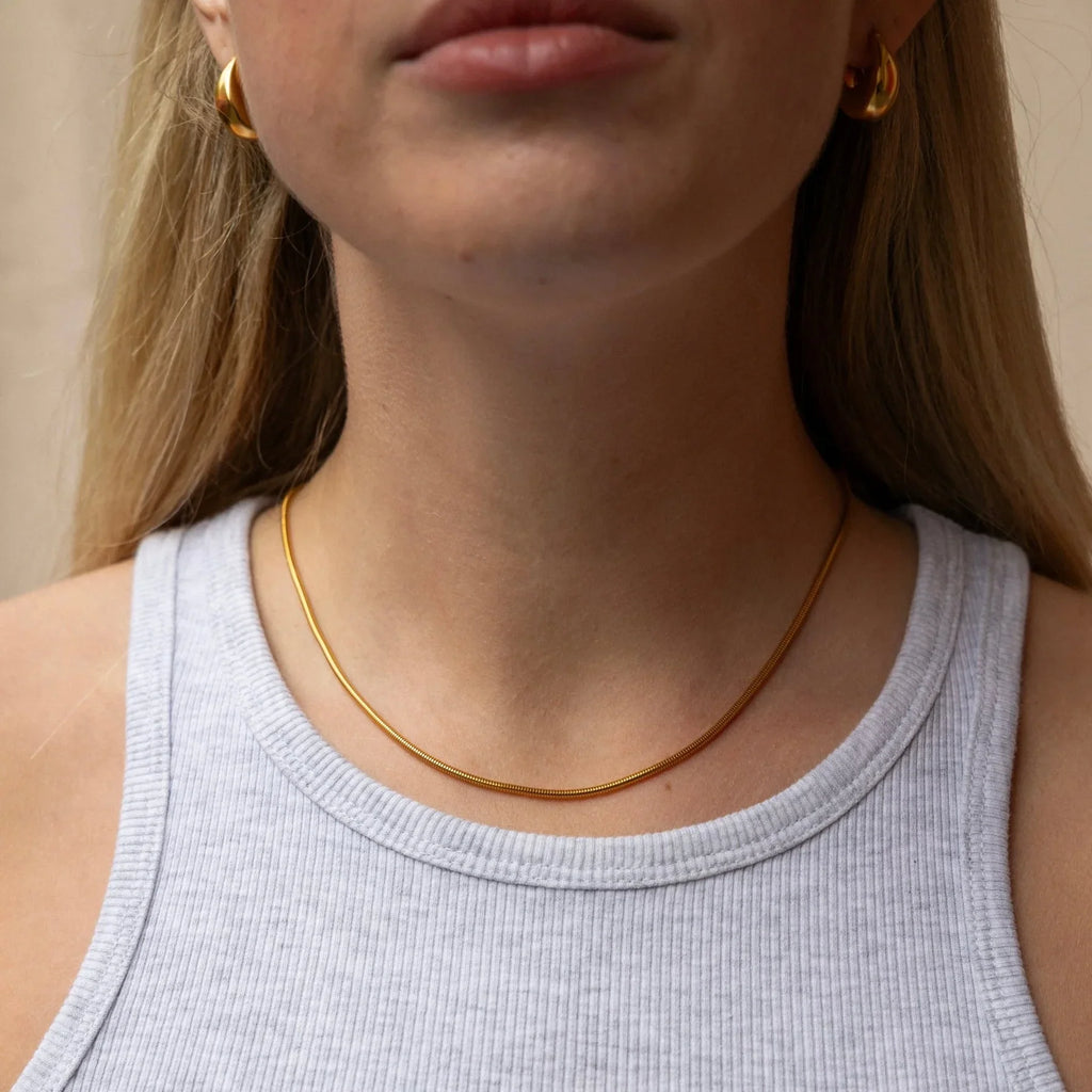 18K Gold Plated Snake Chain Necklace