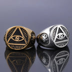 Stainless Steel Pyramid Eye Ring