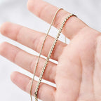 18K Gold Plated Spiral Link Chain Necklace