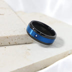 Silver with Crystal Facet-Cut Ring