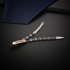 Men's Two-Tone Stainless Steel & Ceramic Zircon Bracelet
