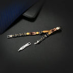 Men's Multi-Tone Ceramic Stainless Steel Bar Bracelet