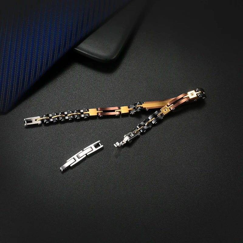 Gold Ceramic Link Bracelet