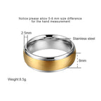 Two-Tone Stainless Steel Brushed Gold Men's Ring