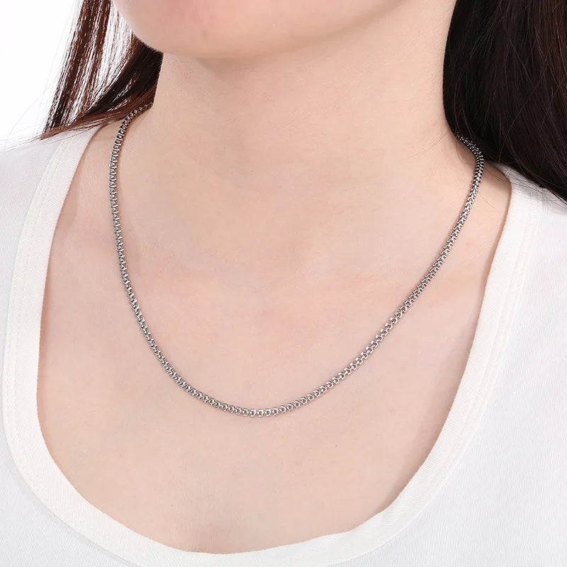 Durable Rounded Box Link Chain Necklace