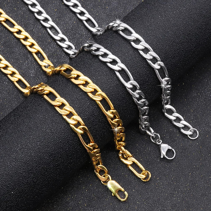 Gold Plated Figaro Chain Necklace