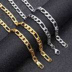 Gold Plated Figaro Chain Necklace