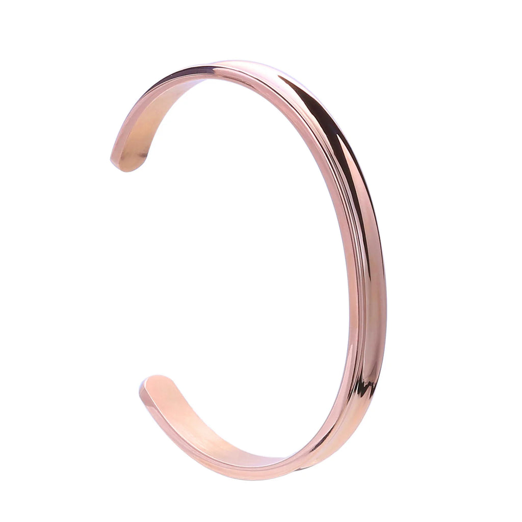 Gold Grooved Cuff Bracelet