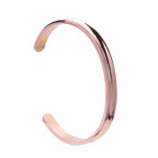 Gold Grooved Cuff Bracelet