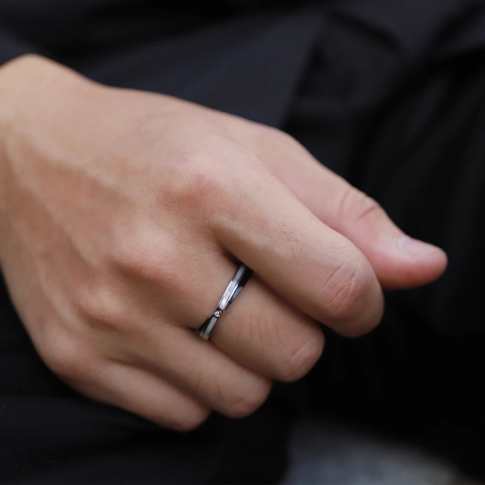 Silver-Tone Interlaced Design Ring