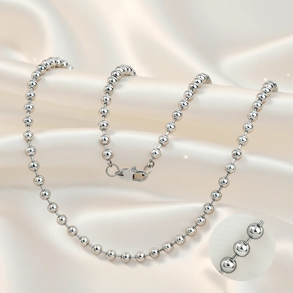 Pure Titanium Ball Chain Necklace