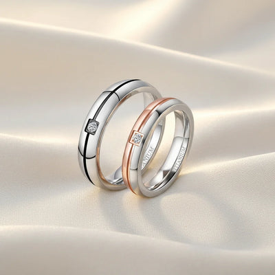 Titanium Ring with Channel Set Stone