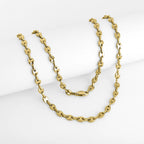 Gold-Tone Coffee Bean Link Chain Necklace
