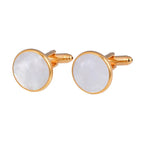 Elegant Gold Plated Mother of Pearl Cufflinks