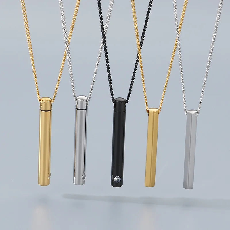 Bullet and Bar Urn Pendant Necklace Collection