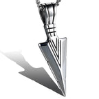 Men's Arrowhead Pendant Box Chain Necklace