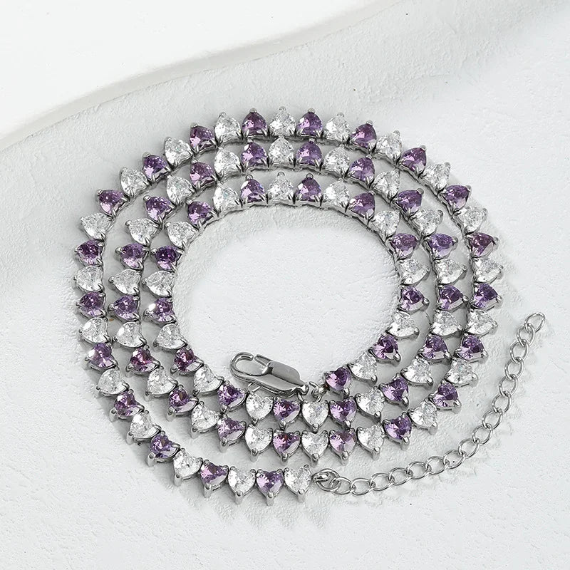 Purple and White
