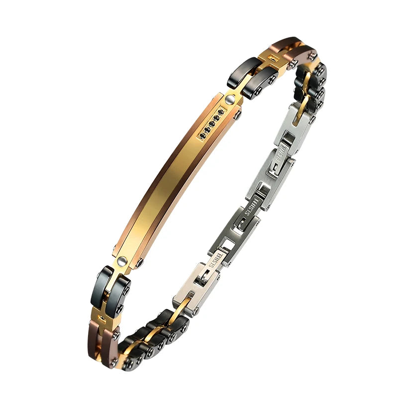Gold Ceramic Link Bracelet
