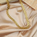 Gold-Tone Stainless Steel Miami Cuban Link Chain