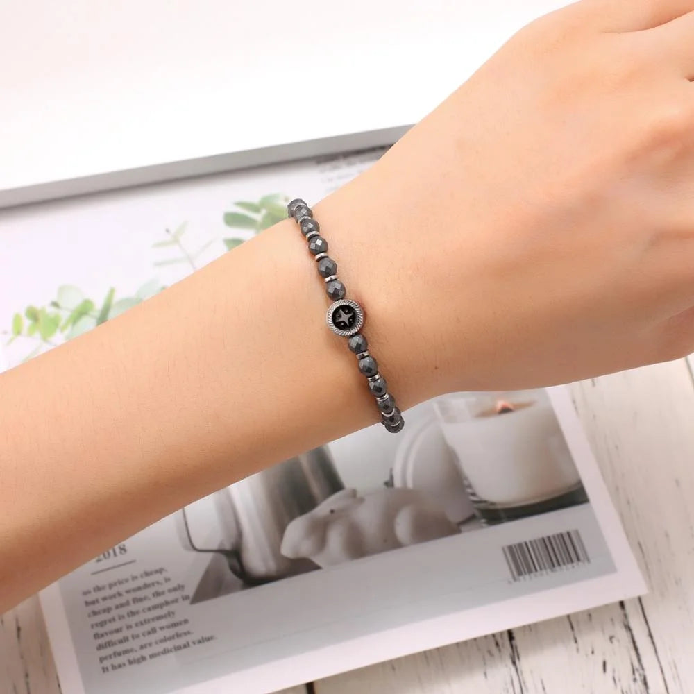 Beaded Black Hematite Bracelet