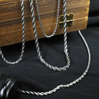 Gold Plated Stainless Steel Twisted Rope Chain Necklace