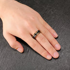 Gold Zirconia Accent Ring