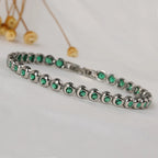 PVD Gold Plated Bezel Set Tennis Bracelet
