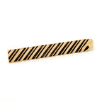 Gold Textured Diagonal Stripe Tie Bar
