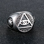 Stainless Steel Pyramid Eye Ring