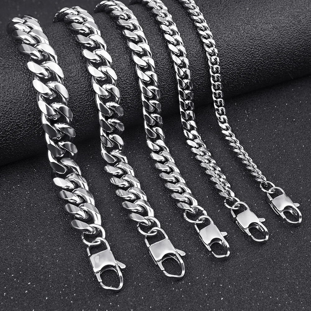 Men's Polished Miami Cuban Link Chain Necklace