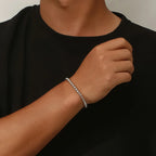 Polished Silver Box Link Adjustable Chain Bracelet