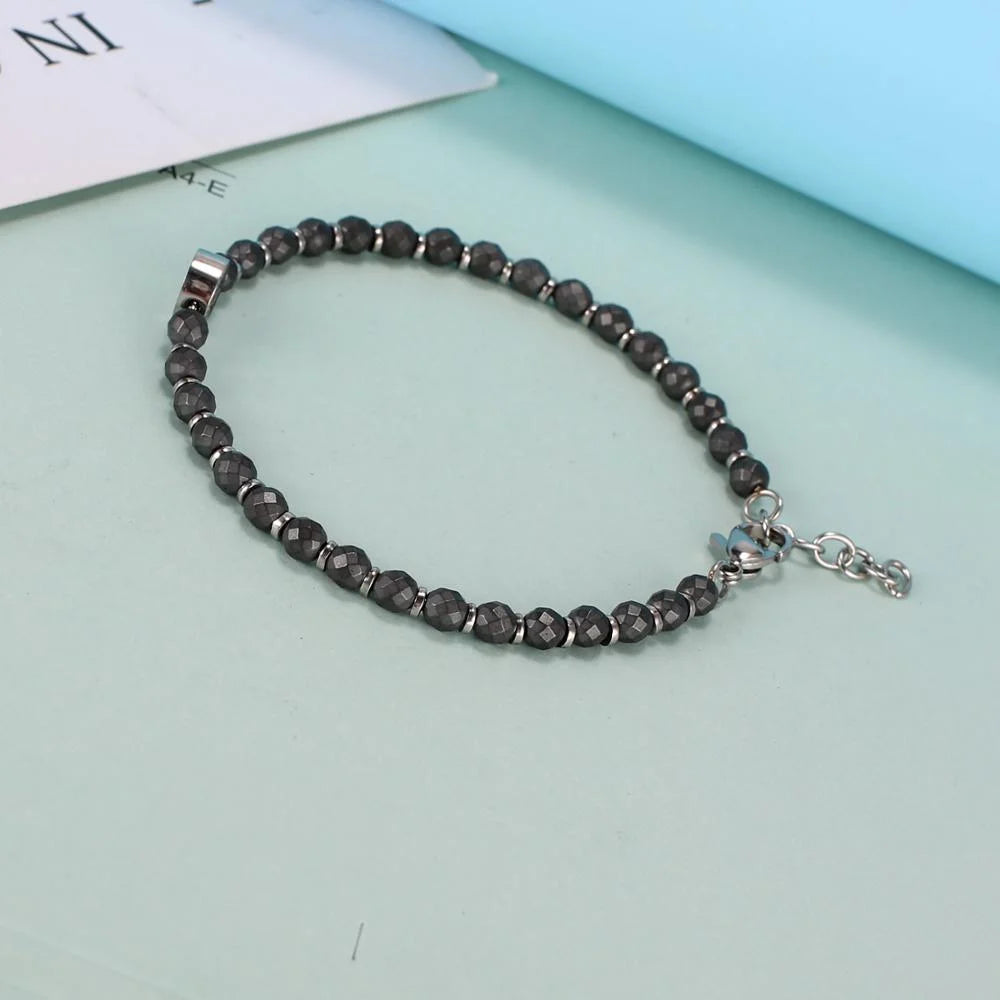Beaded Black Hematite Bracelet