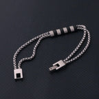 Men's Stainless Steel Double Box Link Chain Bracelet