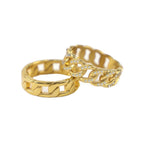 Gold Heavy Cuban Link Ring