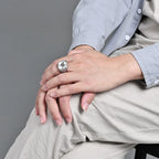 Men's Vintage Freemason Stainless Steel Statement Ring