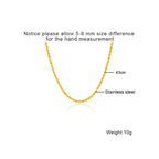 Gold & Silver Twisted Rope Chain Necklace Bracelet