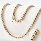 Polished Wheat Chain Necklace with Lobster Clasp