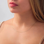 18K Gold Plated Spiral Link Chain Necklace