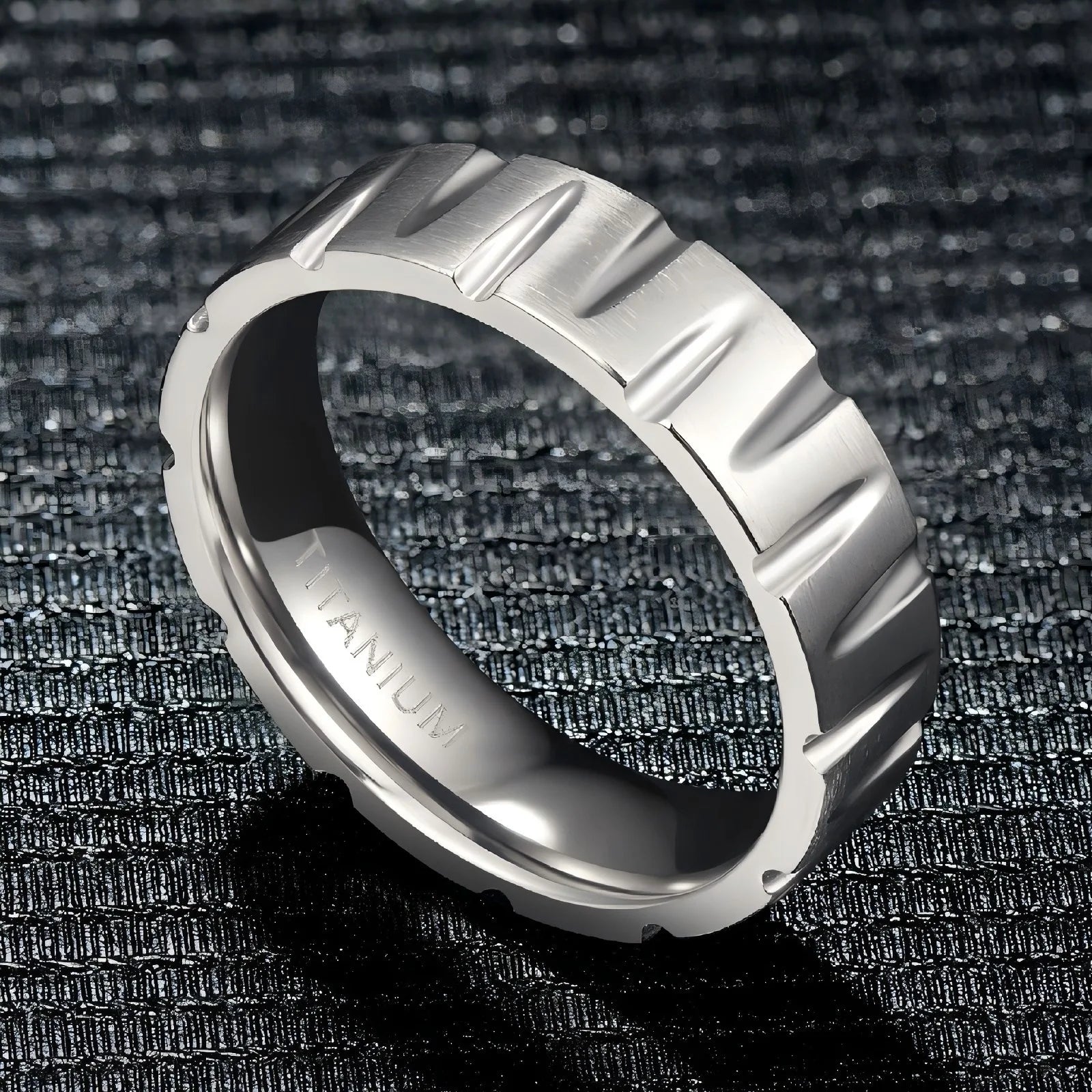 Gold Slanted Wheel Ring