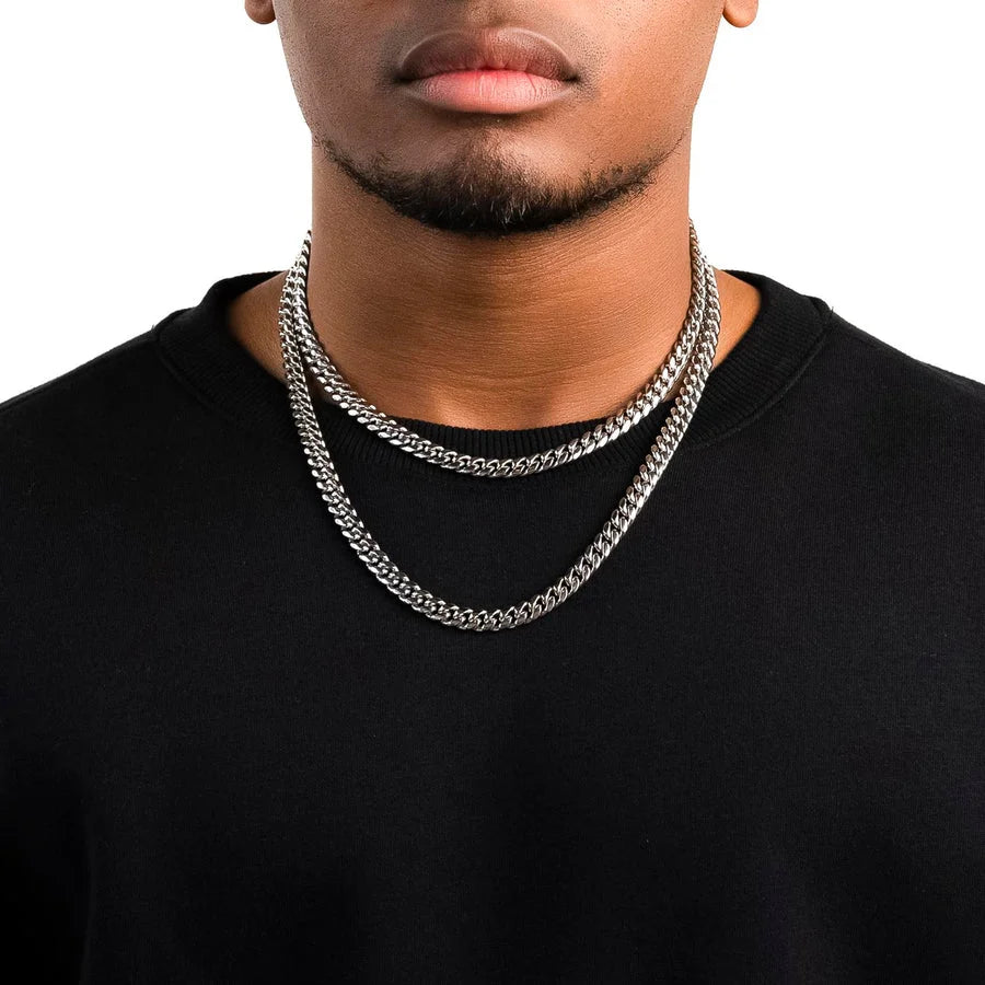 Men's Polished Miami Cuban Link Chain Necklace
