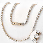 Gold Plated CZ Tennis Chain Necklace for Men