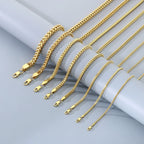 Polished Gold Silver Franco Chain Necklace for Men