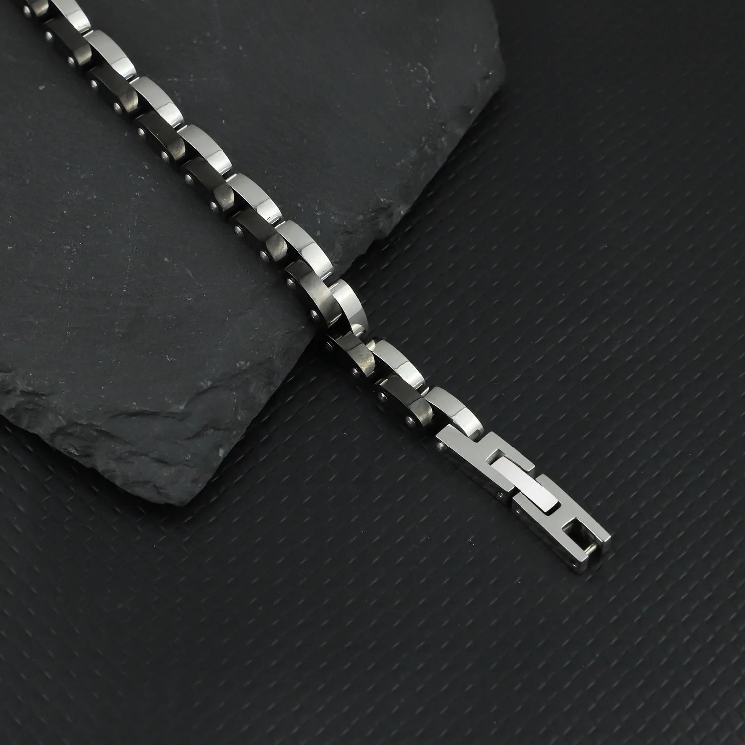 Silver-Tone Heavy Link Bracelet