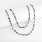 Gold Coffee Bean Chain Necklace with Lobster Clasp